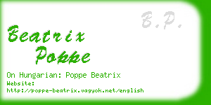 beatrix poppe business card